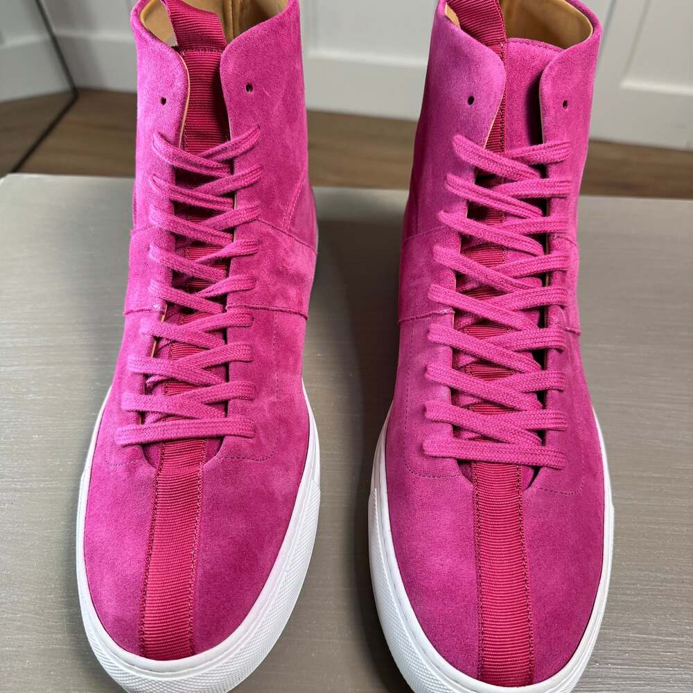 Daniel Patrick Magenta Pink Suede High-Top Sneakers Size 45 (12), NWOT - Picture 14 of 14